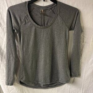 Calia By Carrie Underwood Seamless Long Sleeve Gray Top Size SM